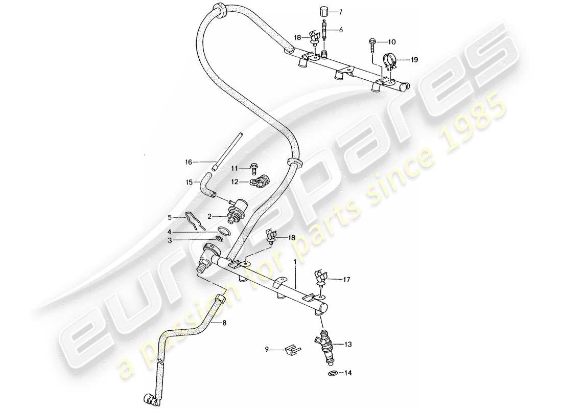 Porsche Boxster 986 (2004) Kraftstoffsammelrohr Teildiagramm