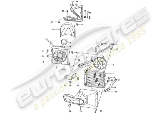a part diagram from the Porsche Boxster 986 (2004) parts catalogue