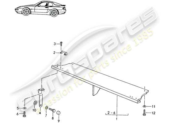 a part diagram from the Porsche Seat 944/968/911/928 (1988) parts catalogue