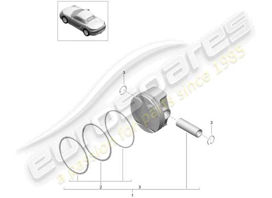 a part diagram from the Porsche 718 Boxster (2018) parts catalogue