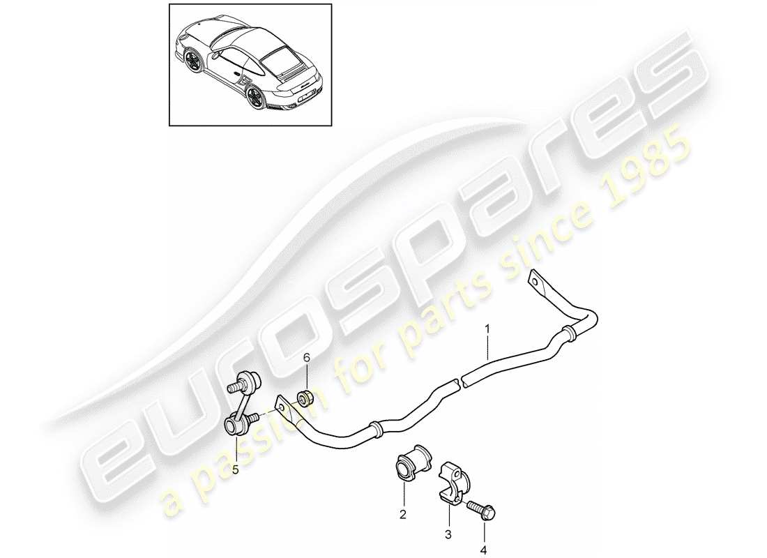 Porsche 911 T/GT2RS (2013) Stabilisator Teildiagramm