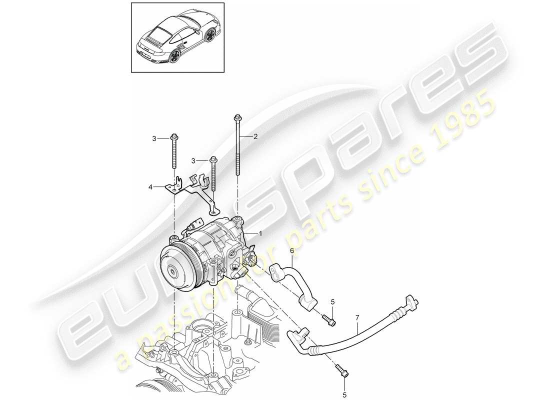 Porsche 911 T/GT2RS (2013) Kompressor Teildiagramm