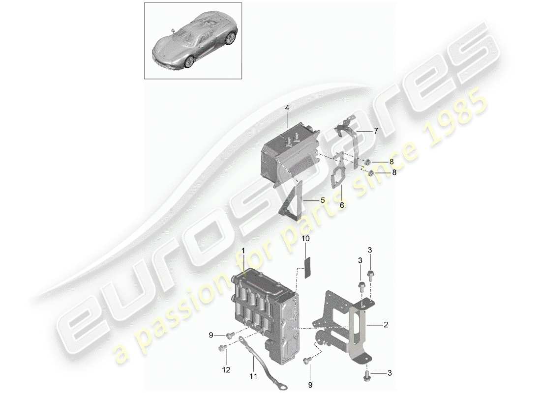 Porsche 918 Spyder (2015) Heizung Teilediagramm