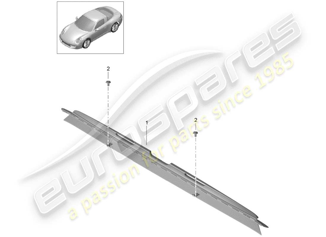 Porsche 991 (2014) Windschutz Teildiagramm