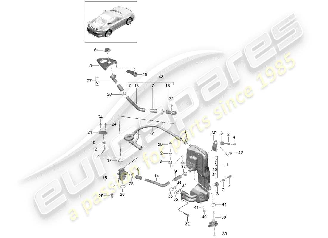 Porsche 991R/GT3/RS (2014) MOTOR (ÖLDRUCK/SCHMIERUNG) Teildiagramm