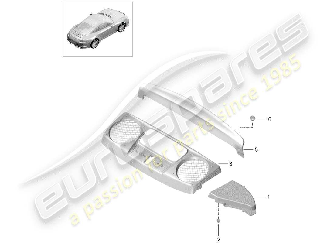 Porsche 991R/GT3/RS (2014) Beschichtung Teildiagramm
