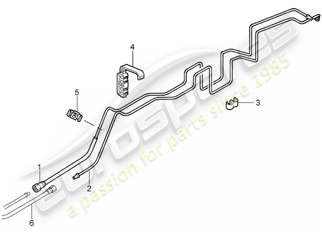 Porsche 997 (2006) Kraftstoffsystem Teildiagramm