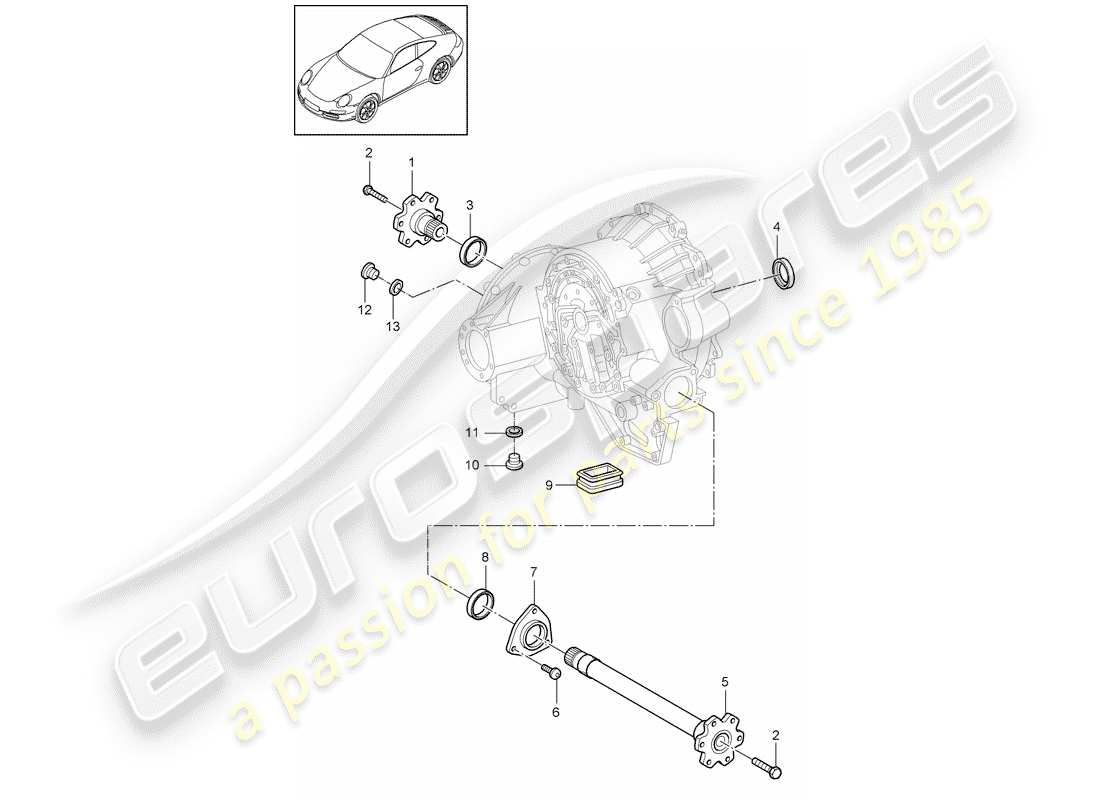 Porsche 997 (2006) tiptronic Teildiagramm