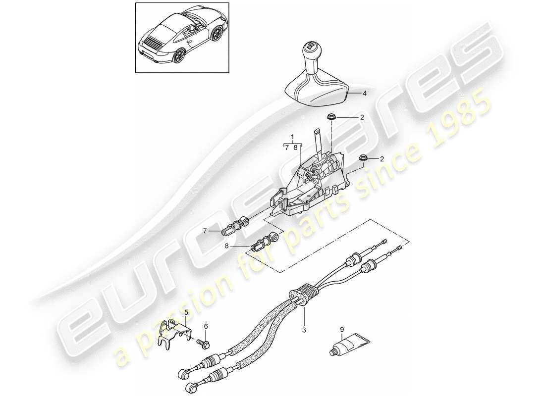 Porsche 997 Gen. 2 (2011) Getriebesteuerung Teildiagramm
