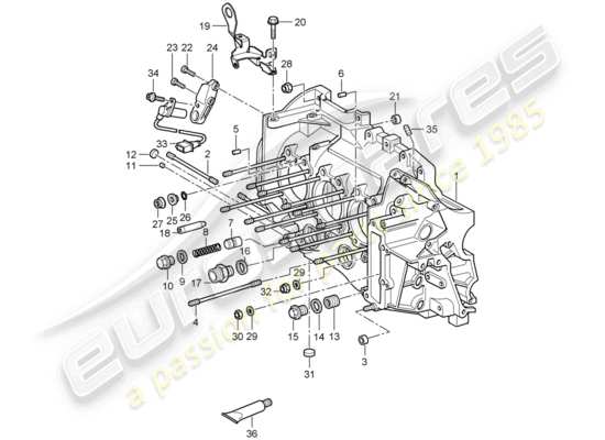 a part diagram from the Porsche 997 GT3 (2010) parts catalogue