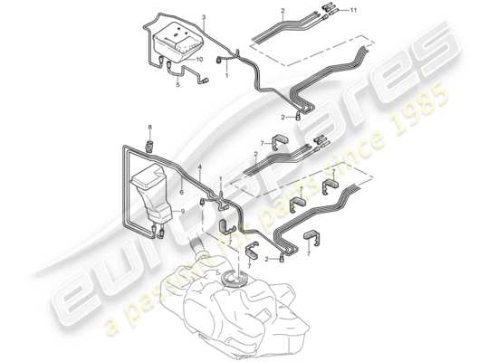 a part diagram from the Porsche 997 GT3 (2011) parts catalogue
