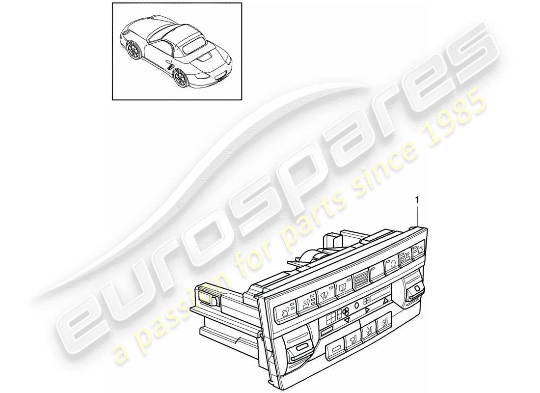 Porsche Boxster 987 (2011) STEUERSCHALTER Teildiagramm