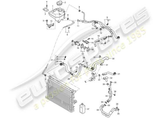 a part diagram from the Porsche Cayenne (2008) parts catalogue