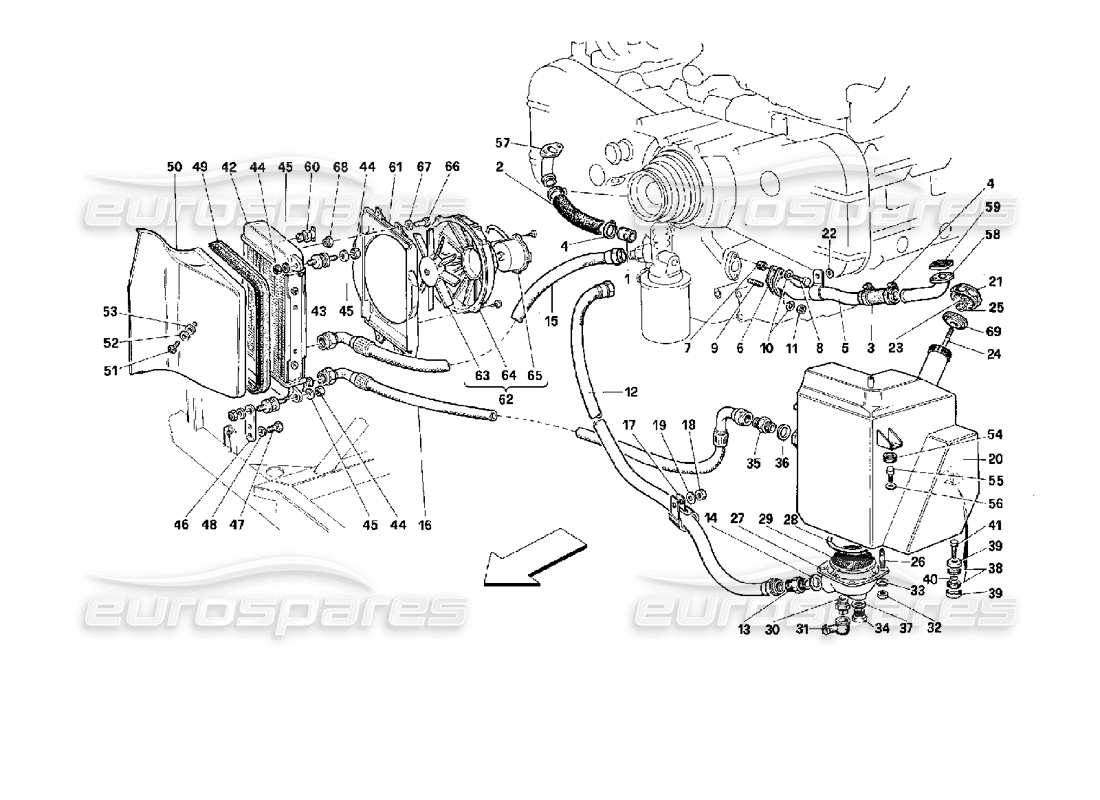 Ferrari 512 TR Schmierung Teilediagramm