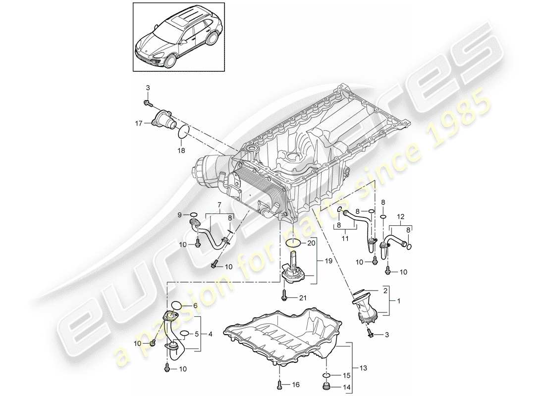 Porsche Cayenne E2 (2018) Ansaugkrümmer Teildiagramm