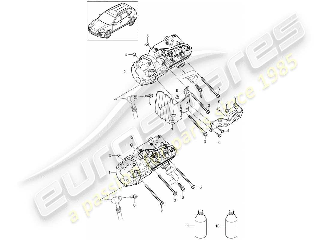 Porsche Cayenne E2 (2018) Kompressor Teildiagramm