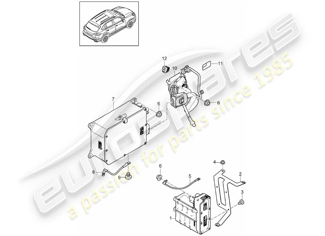 Porsche Cayenne E2 (2018) HEIZZENTRUM; HEIZKERNSTÜCK; HEIZUNGSGEHÄUSE Teildiagramm