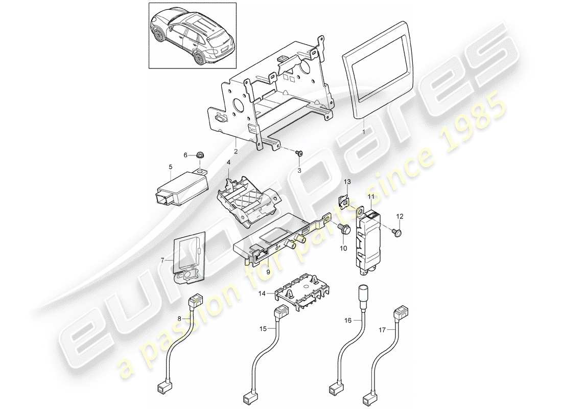 Porsche Cayenne E2 (2018) VORBEREITUNG Teildiagramm