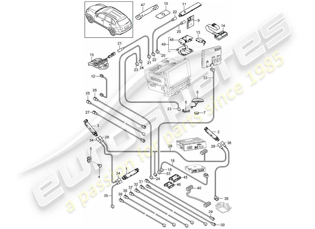 Porsche Cayenne E2 (2018) Antennenverstärker Teildiagramm