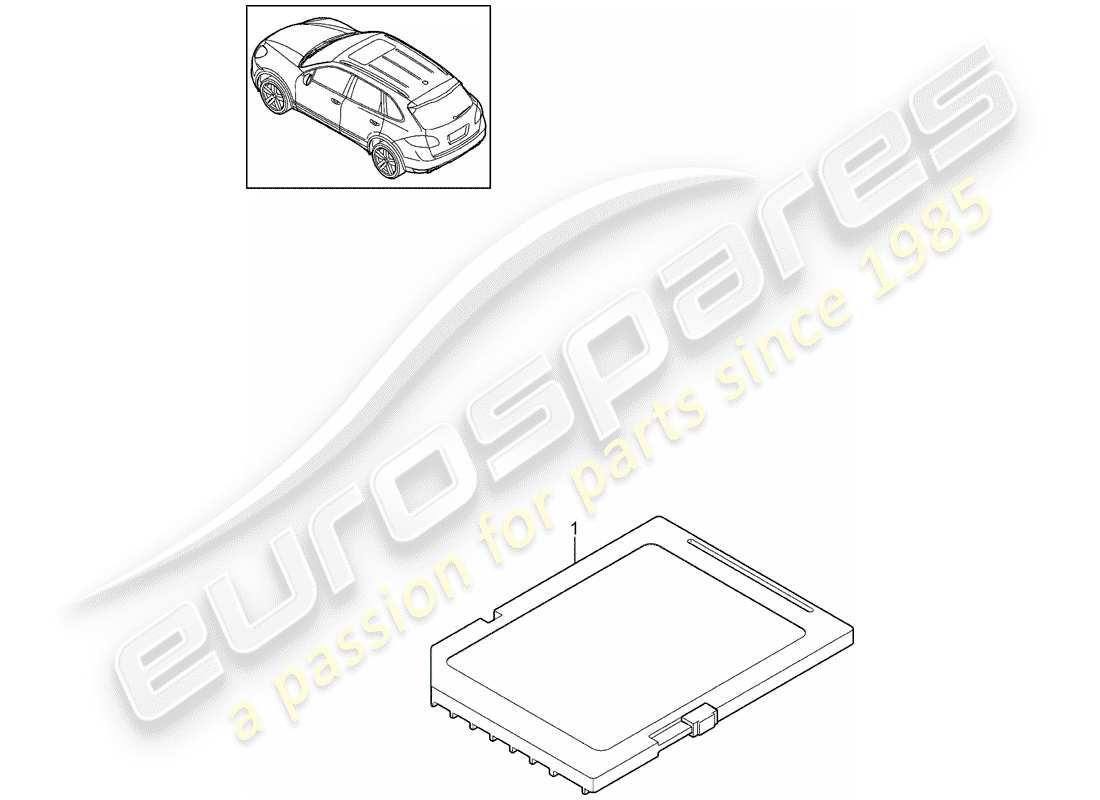Porsche Cayenne E2 (2018) SD-Speicherkarte zum Aktualisieren Teildiagramm