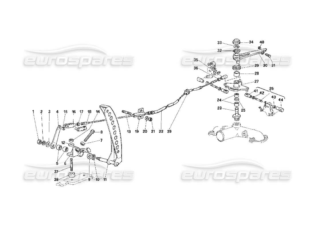 Ferrari F40 Beschleunigersteuerung Teildiagramm