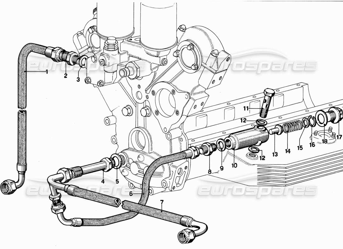 Ferrari 365 GT 2+2 (Mechanisch) ÖLDRUCKVENTIL Teildiagramm