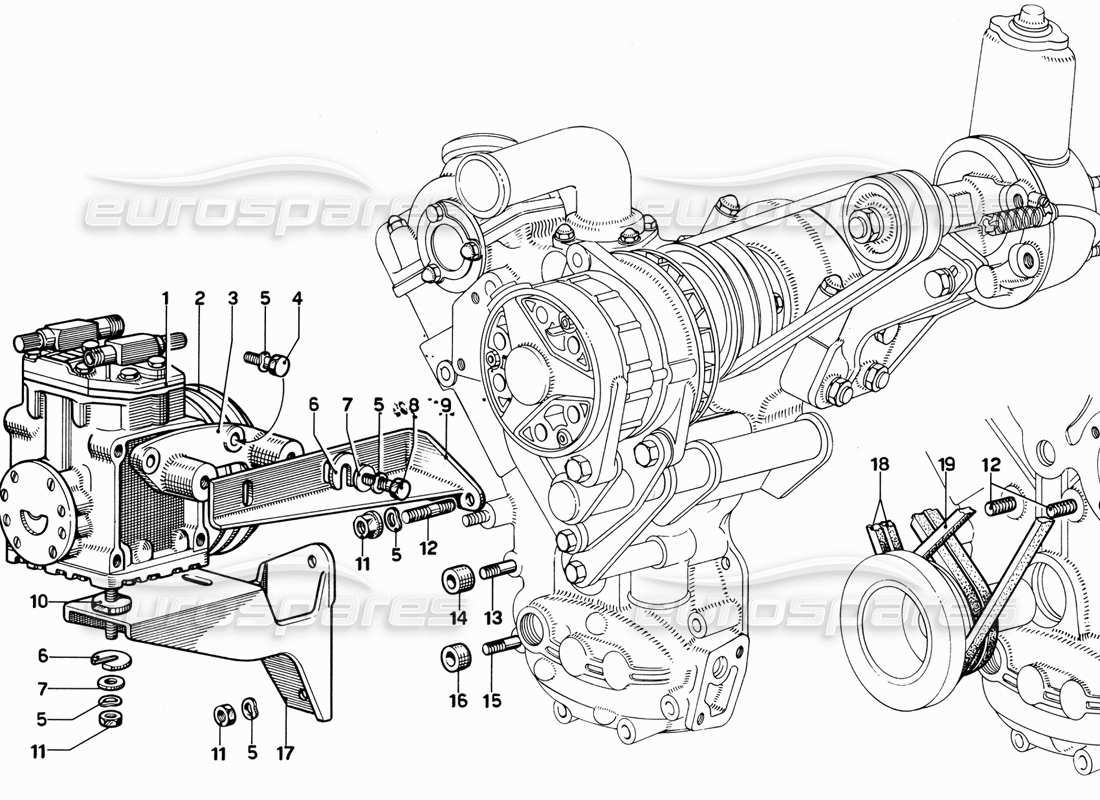 Ferrari 365 GT 2+2 (Mechanisch) Klimaanlage Teildiagramm