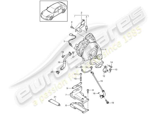 a part diagram from the Porsche Panamera 970 (2011) parts catalogue