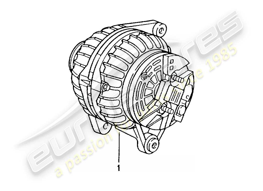 Porsche Replacement catalogue (1985) GENERATOR Teildiagramm