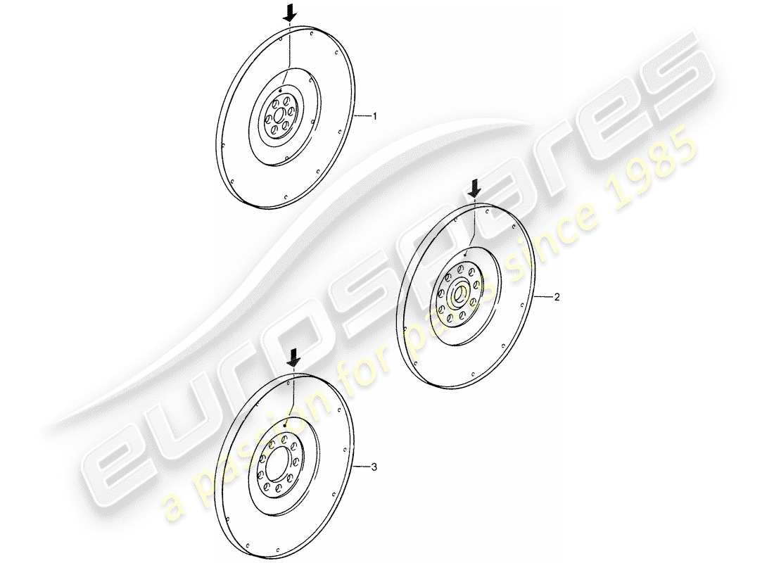 Porsche Replacement catalogue (2007) SCHWUNGRAD Teildiagramm