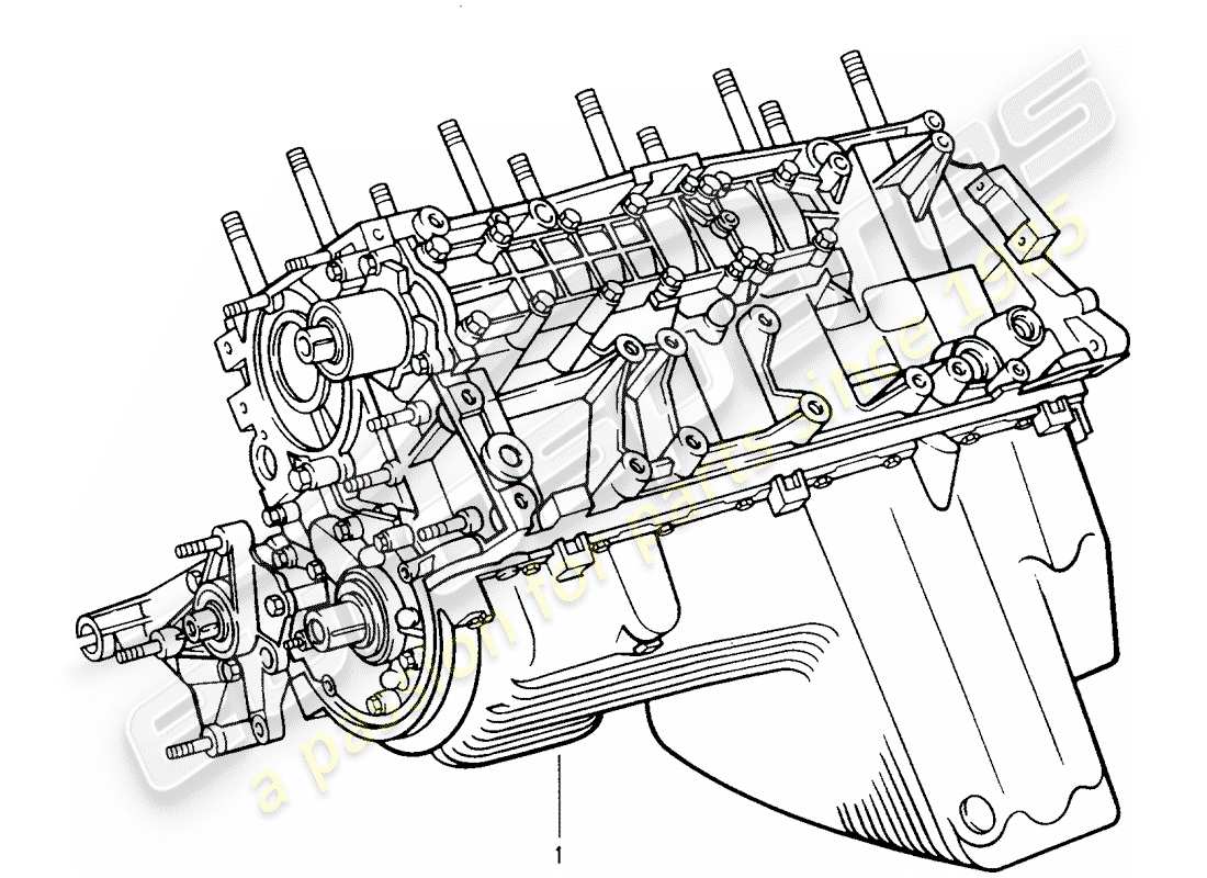 Porsche Replacement catalogue (2009) Kurzer Motor Teildiagramm