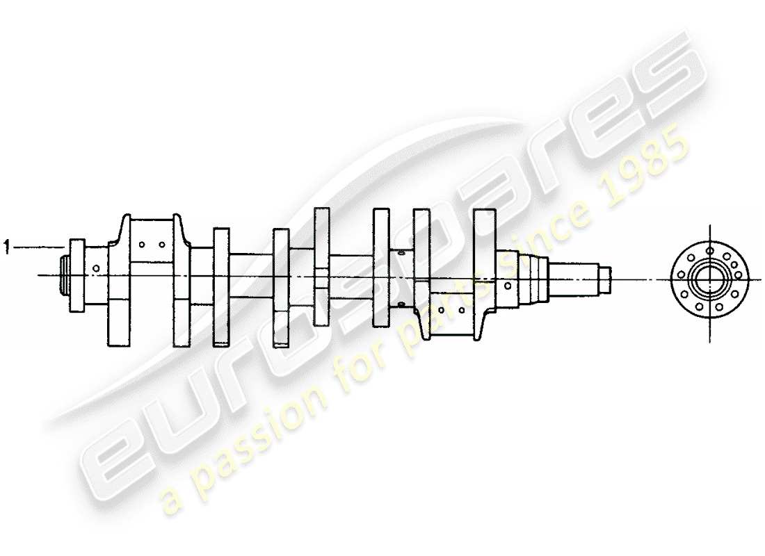 Porsche Replacement catalogue (2009) Kurbelwelle Teildiagramm