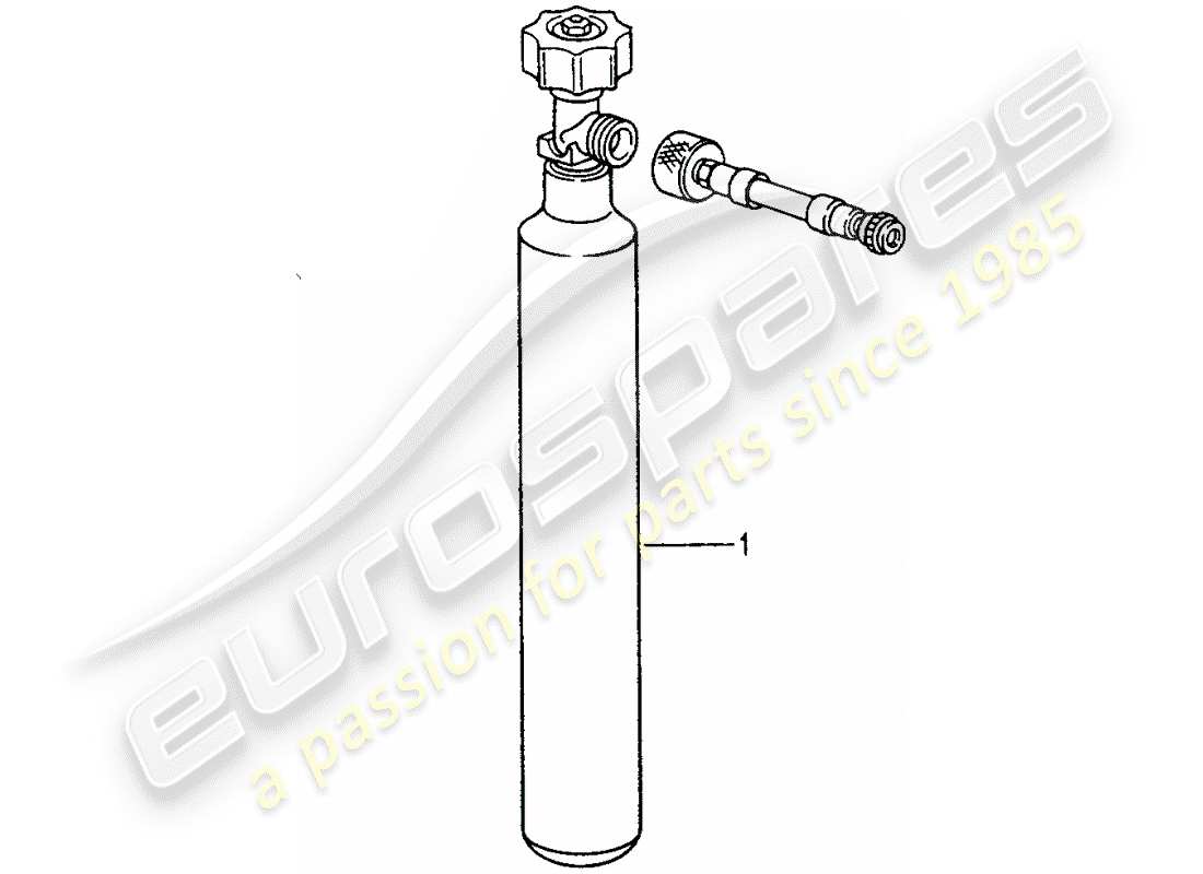 Porsche Replacement catalogue (2009) Druckluftflasche Teildiagramm