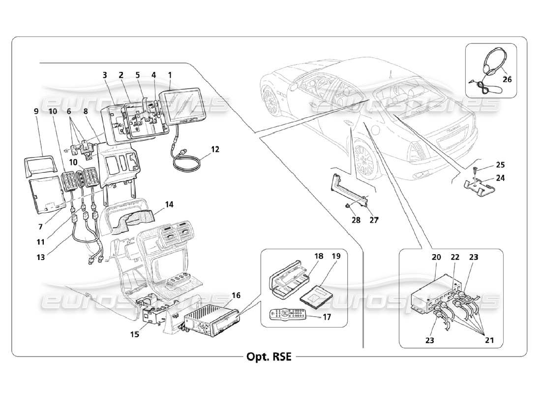 Maserati QTP. (2006) 4.2 Info-Telematiksystem (Seite 3-3) Teildiagramm