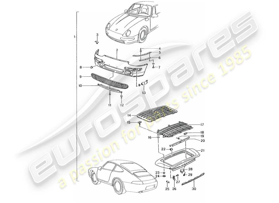 Porsche Tequipment catalogue (1986) AEROKIT Teildiagramm