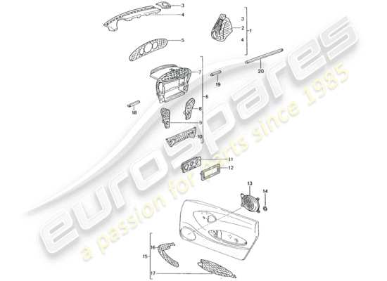 a part diagram from the Porsche Tequipment catalogue (1997) parts catalogue