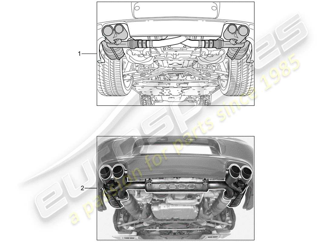 Porsche Tequipment catalogue (1998) Abgassystem Teildiagramm