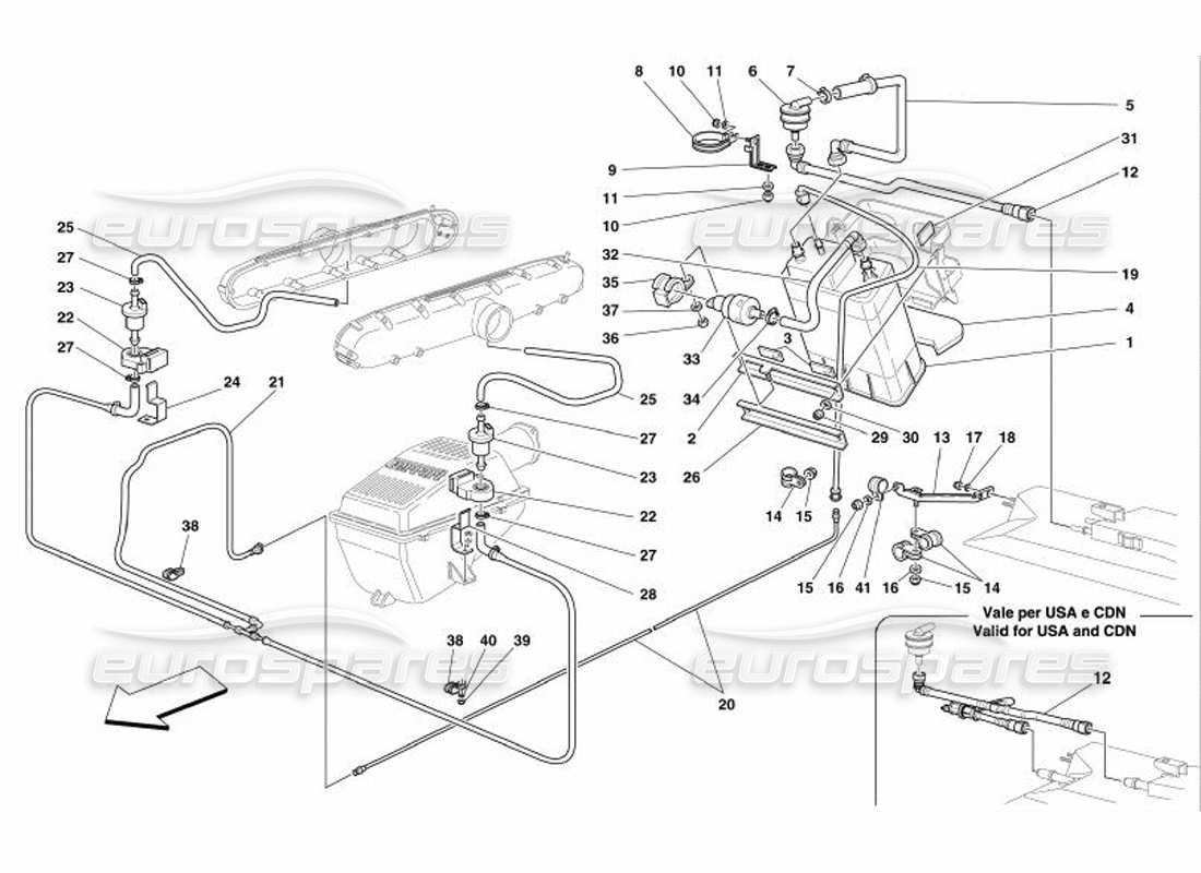 Ferrari 575 Superamerica Antiverdunstungsgerät Teildiagramm