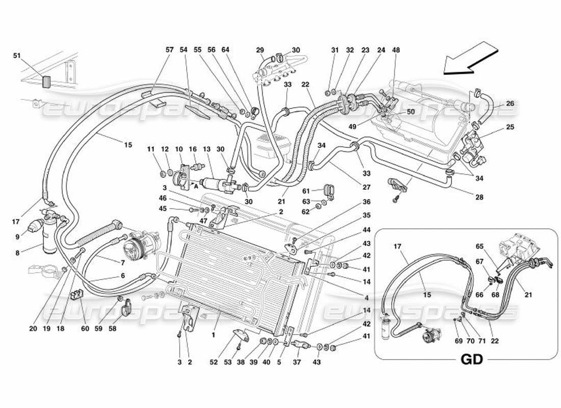 Ferrari 575 Superamerica Klimaanlage Teildiagramm