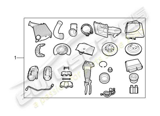 a part diagram from the Porsche Tequipment Cayenne (2005) parts catalogue