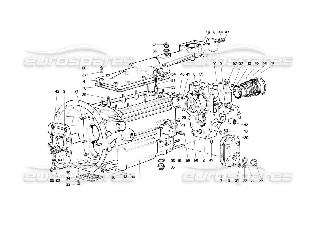 Ferrari 400i (1983 Mechanisch) Getriebe (400 GT) Teilediagramm