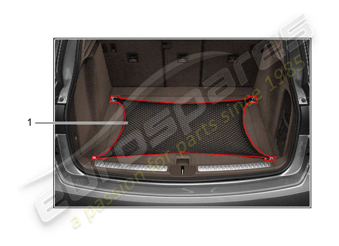 Porsche Tequipment Macan (2014) Gepäcknetz Teildiagramm