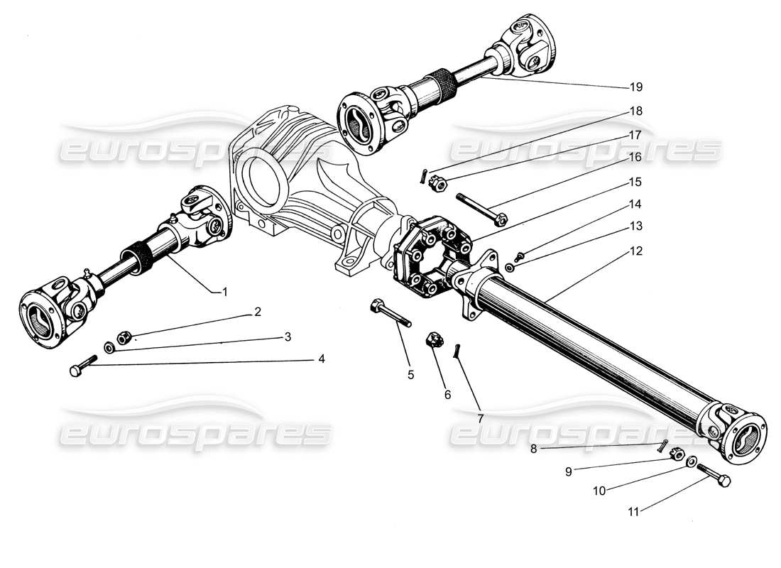 Lamborghini Espada Getriebe (0 bis 150) Teilediagramm