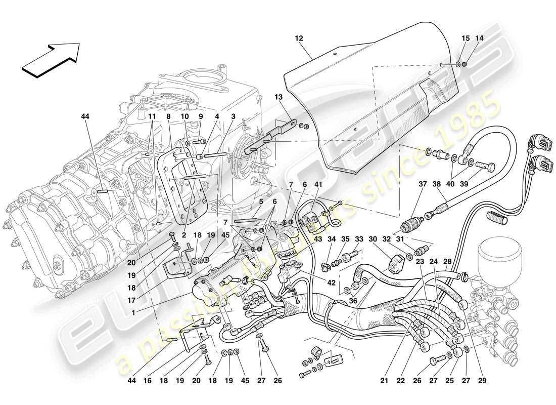 Maserati MC12 F1 Kupplungshydrauliksteuerung Teilediagramm