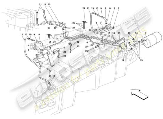 a part diagram from the Maserati MC12 parts catalogue