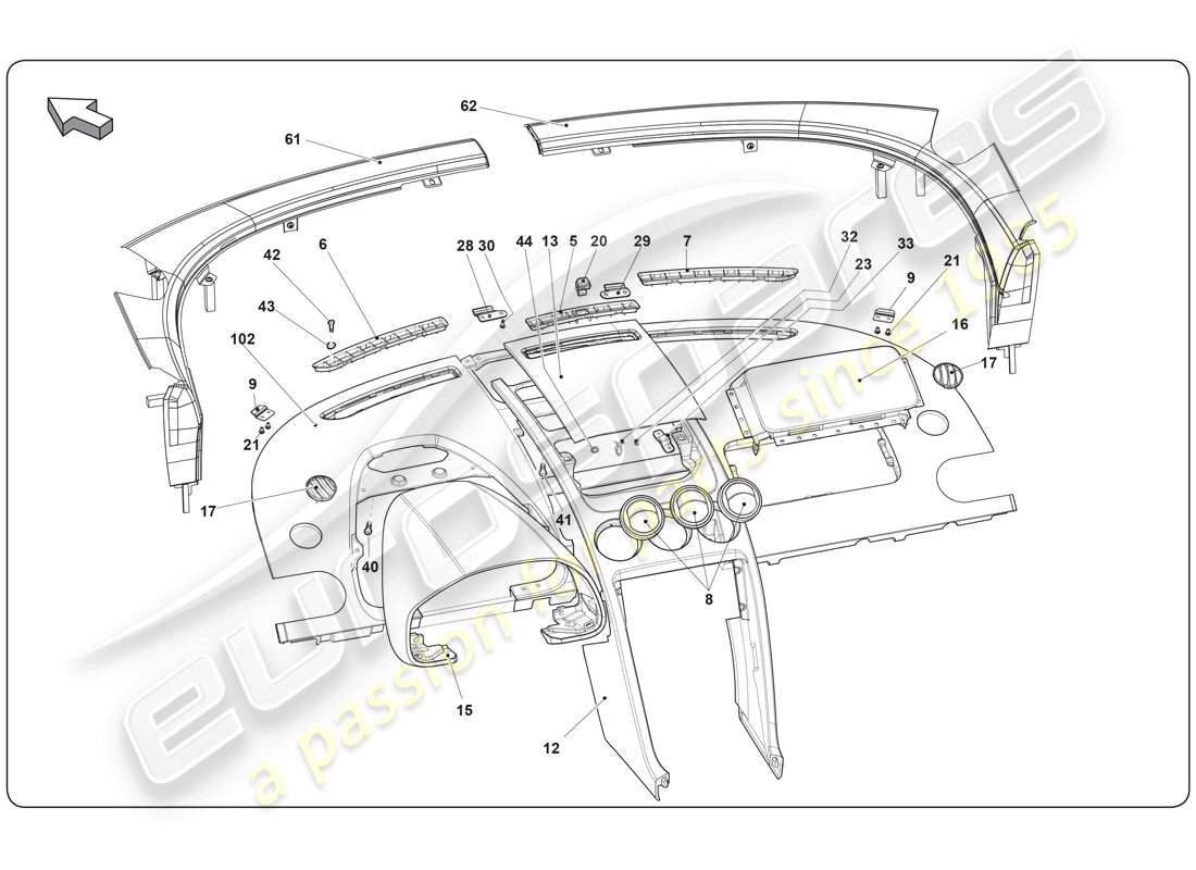 Part diagram containing part number 1J0819705A