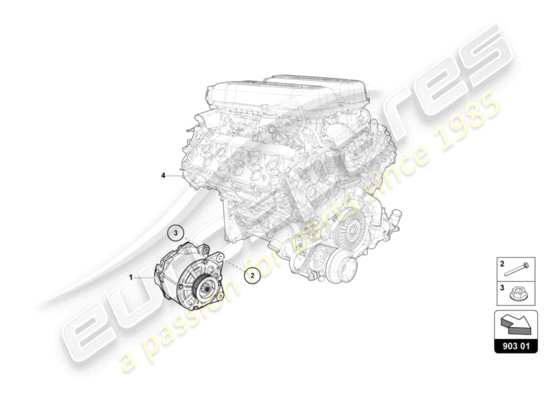 a part diagram from the Lamborghini LP610-4 COUPE (2018) parts catalogue