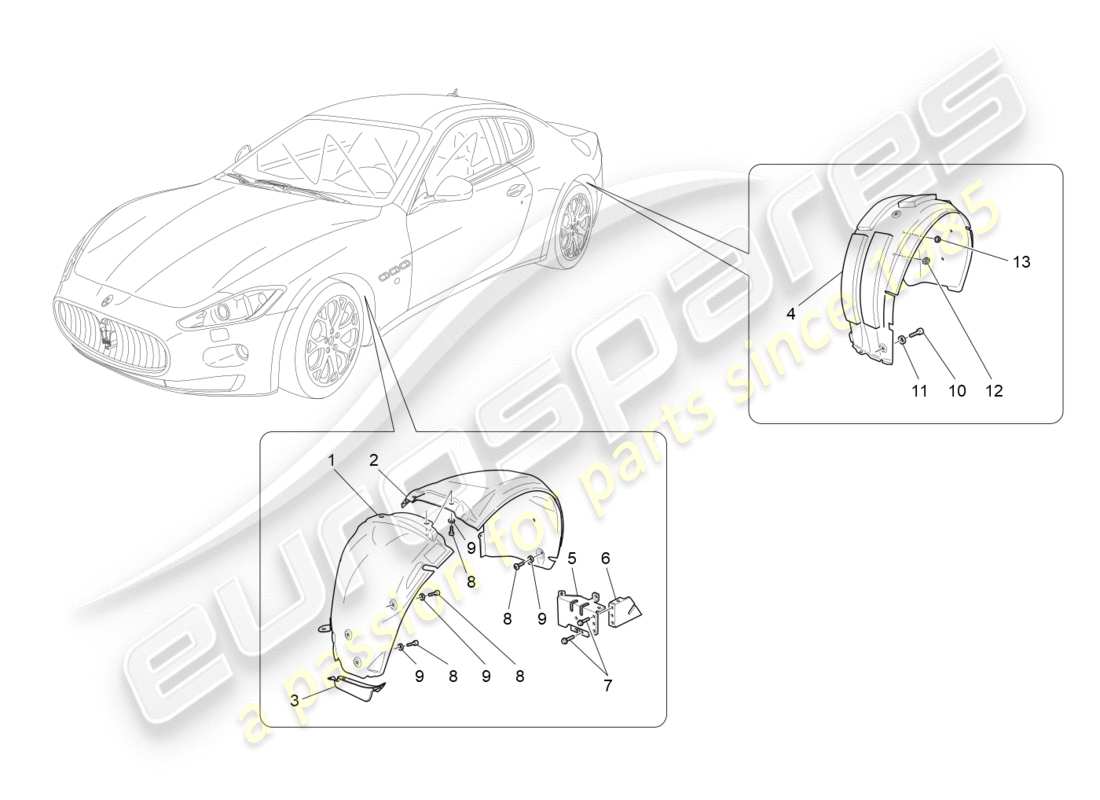 Maserati GranTurismo (2009) RADHAUS UND DECKEL Teildiagramm