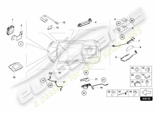 a part diagram from the Lamborghini LP580-2 SPYDER (2017) parts catalogue