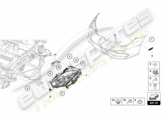 a part diagram from the Lamborghini LP580-2 SPYDER (2018) parts catalogue